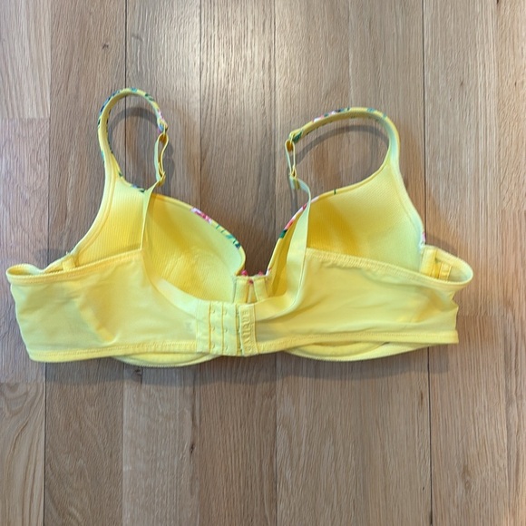 Cacique Bra Lightly Lined Balconette Yellow Floral Size 44C - Picture 5 of 5